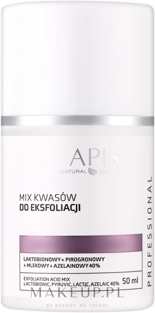 Микс кислот для эксфолиации APIS Professional Лактобионовая, Пировиноградная, Молочная, Азелаиновая 40%, 50 мл