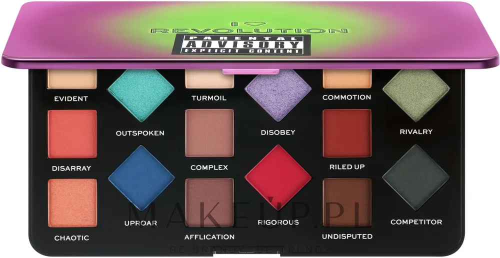 Палетка теней для век I Heart Revolution Parental Advisory Eyeshadow Palette