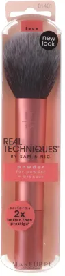 Кисть для пудры Real Techniques Powder Brush 201 розовая с плотной головкой
