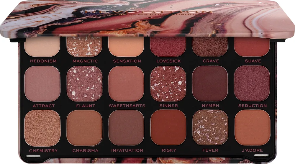 Палетка теней для век Makeup Revolution Forever Flawless Palette 18 оттенков, оттенок Allure