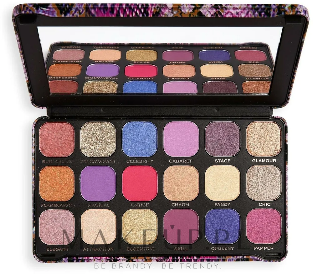 Палетка теней для век Makeup Revolution Forever Flawless Palette 18 оттенков, оттенок Show Stopper