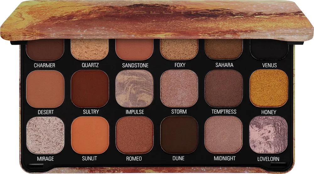 Палетка теней для век Makeup Revolution Forever Flawless Palette 18 оттенков, оттенок Temptation