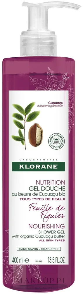 Питательный гель для душа Инжир и купуасу Klorane Cupuacu Fig Leaf Nourishing Shower Gel, 200 мл