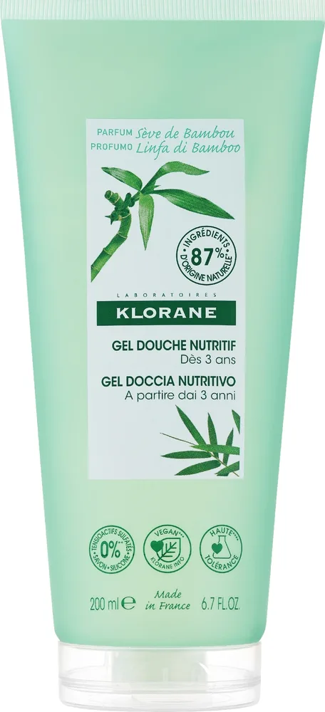 Питательный гель для душа Купуасу и бамбук Klorane Cupuacu Bamboo Sap Nourishing Shower Gel, 200 мл