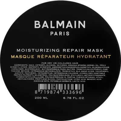 Balmain Paris Hair Couture Balmain Paris Hair Couture Repair Mask - Маска для волос Balmain Repair восстанавливающая, для ослабленных и повреждённых волос, аргановое масло и витамины, блеск, 200 мл