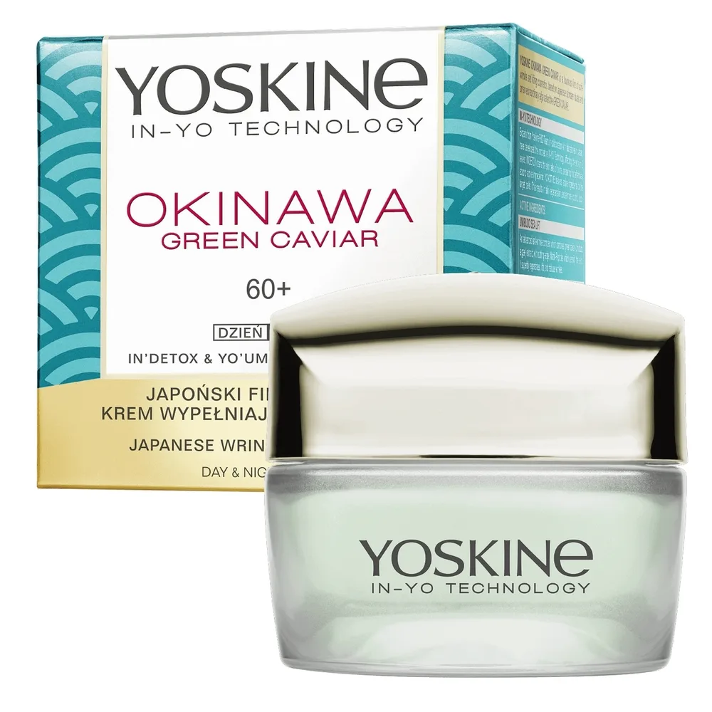 Крем для лица Yoskine Okinava Green Caviar заполняющий морщины для зрелой кожи 60+ 50 мл