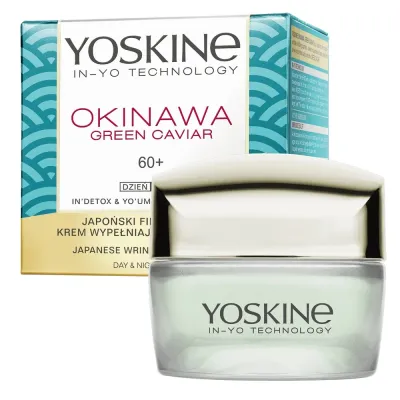Крем для лица Yoskine Okinava Green Caviar заполняющий морщины для зрелой кожи 60+ 50 мл