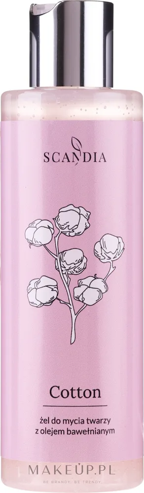 Гель для умывания лица Scandia Cosmetics Cotton Gel с маслом семян хлопка, 200 мл