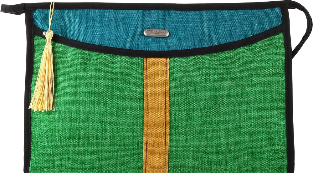 Косметичка Top Choice 4COL 94613 из нейлона, зеленая, 29х18,5х7 см