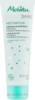 Очищающая маска-скраб для лица, сужающая поры Melvita Nectar Pur Mask & Scrub Mud Effect, 75 мл