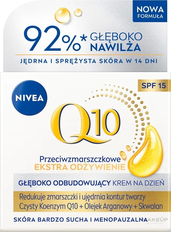 Крем для лица NIVEA Q10 Power Extra дневной с коэнзимом Q10 и аргановым маслом SPF 15 50 мл