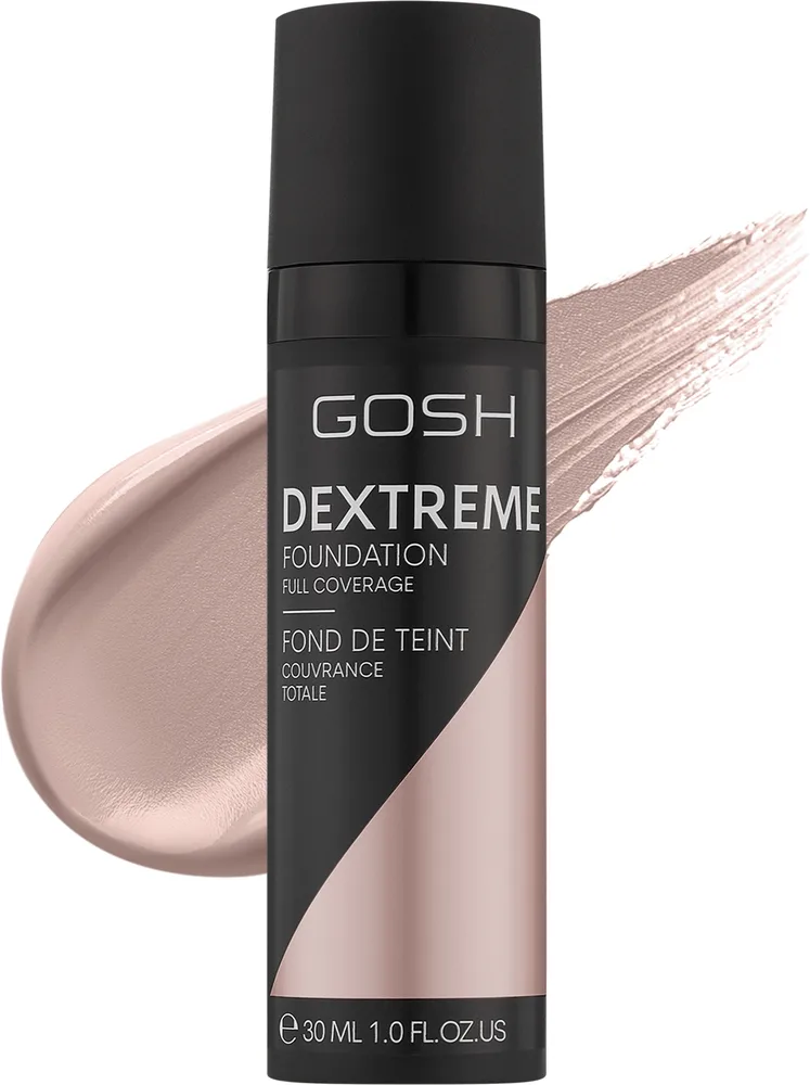 Тональная основа Gosh Copenhagen Dextreme Full Coverage плотного покрытия, 30 мл, оттенок 004 - Natural
