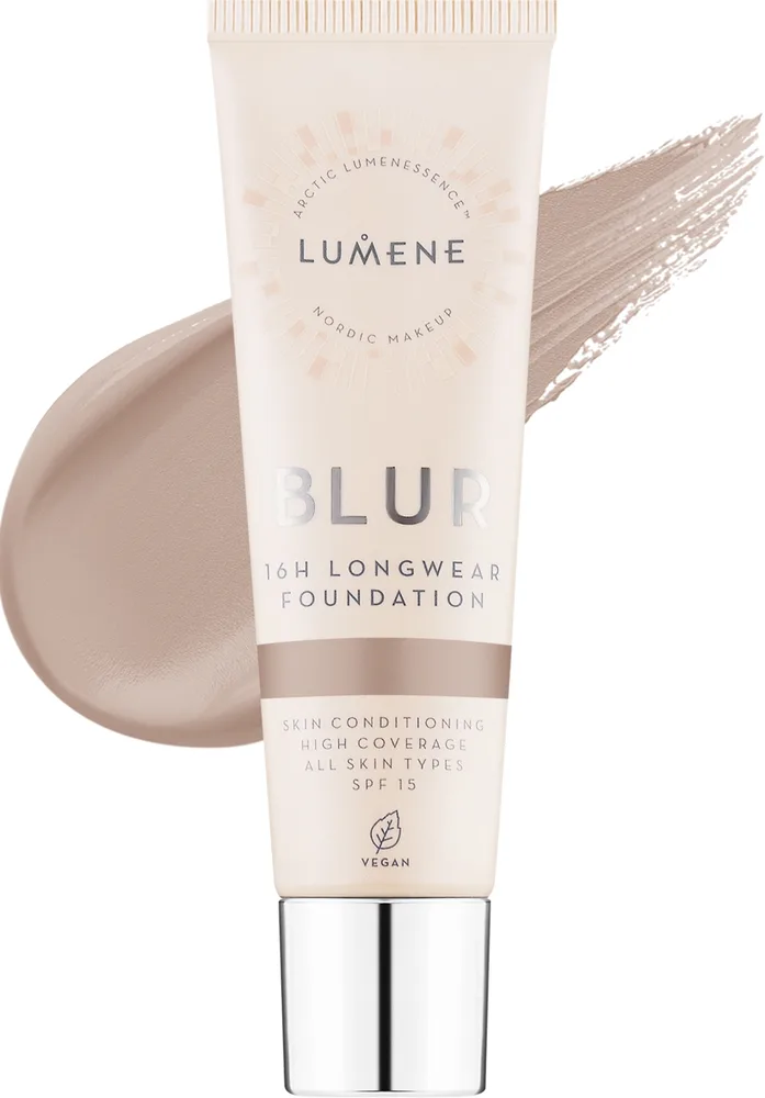 Тональная основа Lumene Blur 16H Longwear стойкая SPF 15, 30 мл, оттенок 2 - Soft Honey