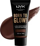 Тональный крем NYX Professional Makeup Born To Glow сияющий, 30 мл, оттенок 25 - Deep Ebony — фото 1
