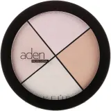 Палетка хайлайтеров для лица Aden Cosmetics Highlighter Palette 4 оттенка — фото 1