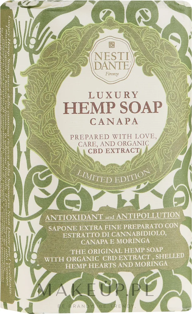 Мыло кусковое Nesti Dante Luxury Hemp с экстрактом конопли, 250 г
