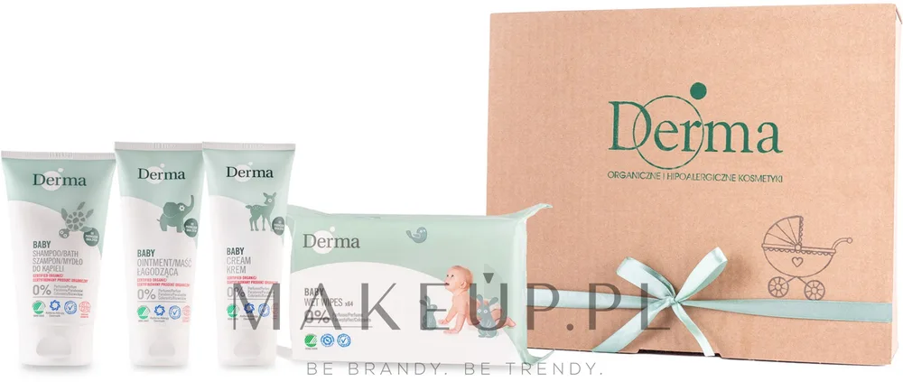 Набор для детей Derma Eco Baby крем мазь шампунь и влажные салфетки 100+100+150 мл