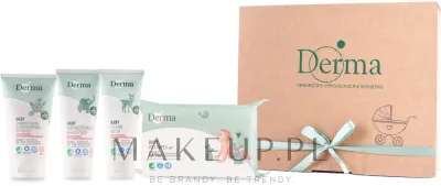 Набор для детей Derma Eco Baby крем мазь шампунь и влажные салфетки 100+100+150 мл