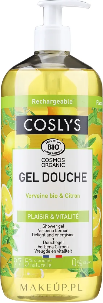 Деликатный гель для душа Лимон и вербена Coslys Verbena And Lemon Shower Gel, 1000 мл