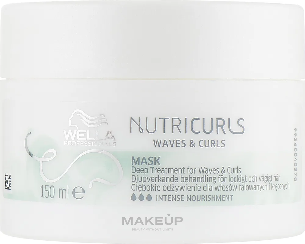 Wella Professionals Wella Professionals Nutricurls Mask - Маска для волос Wella Nutricurls питательная, для вьющихся и кудрявых волос, масло жожоба и камелии, форма локона, 150 мл