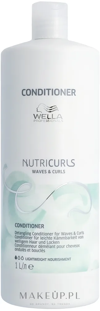 Кондиционер для вьющихся волос, облегчающий расчёсывание, Wella Professionals Nutricurls Lightweight Detangling Conditioner