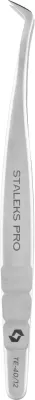 Staleks Pro Expert 40 Type 12 Пинцет для наращивания ресниц профессиональный ручная заточка нержавеющая сталь автоклавируемый для объёма 1 шт