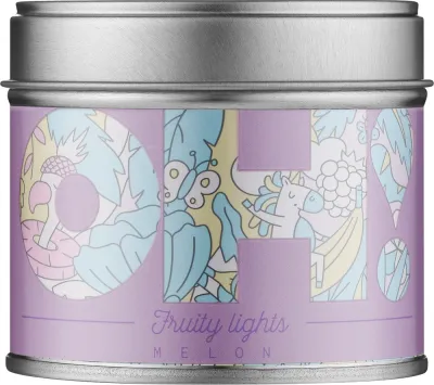 Oh!Tomi Oh!Tomi Fruity Lights Melon Candle - Ароматическая свеча Дыня Fruity Lights, 185 г