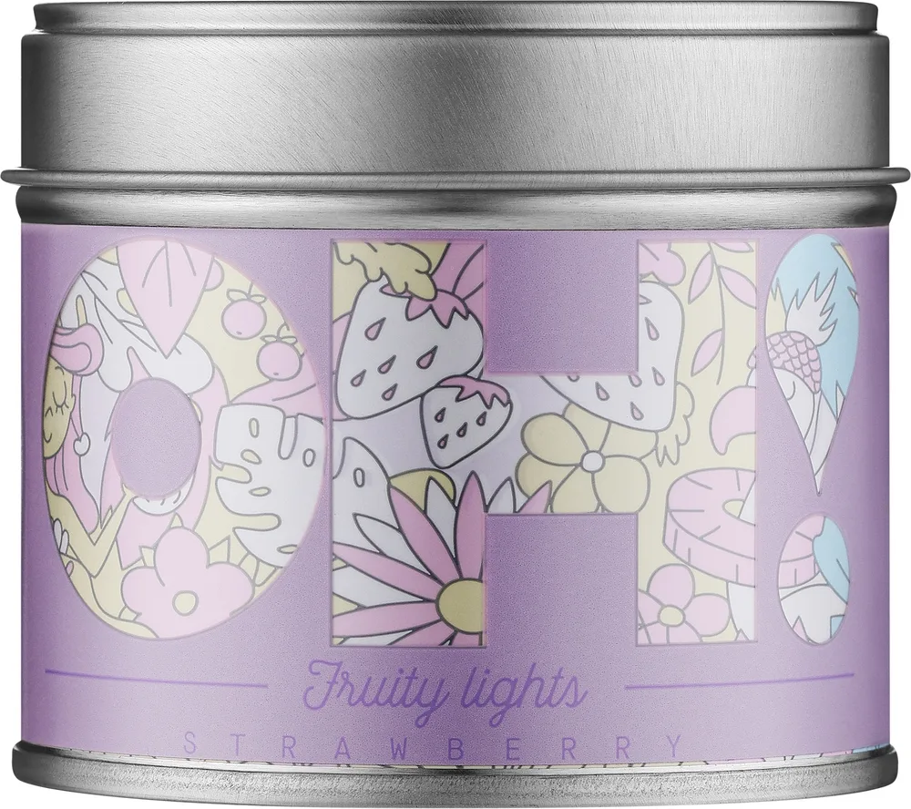 Oh!Tomi Oh!Tomi Fruity Lights Strawberry Candle - Ароматическая свеча Клубника Fruity Lights, 185 г