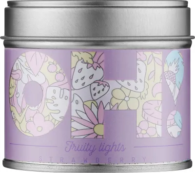 Oh!Tomi Oh!Tomi Fruity Lights Strawberry Candle - Ароматическая свеча Клубника Fruity Lights, 185 г