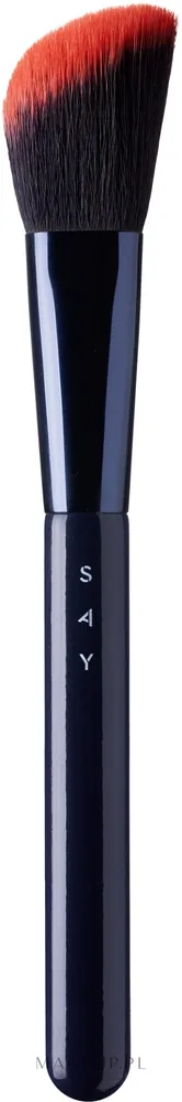 Скошенная кисть для румян Say Makeup Angled Cheek Brush 10 из синтетического ворса