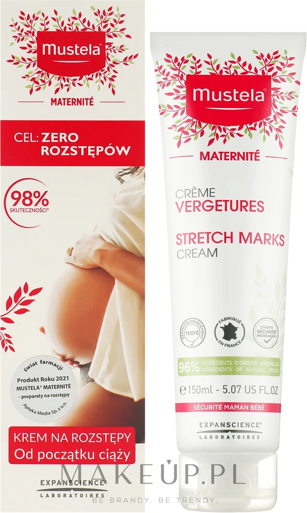 Крем для тела Mustela Maternité Stretch Marks Cream Active 3in1 для кожи склонной к растяжкам с маслом авокадо 150 мл или 250 мл
