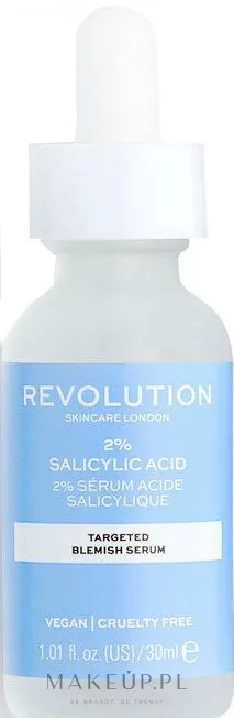 Сыворотка для лица Revolution Skincare 2% Salicylic Acid против несовершенств с BHA-кислотой и углём 30 мл