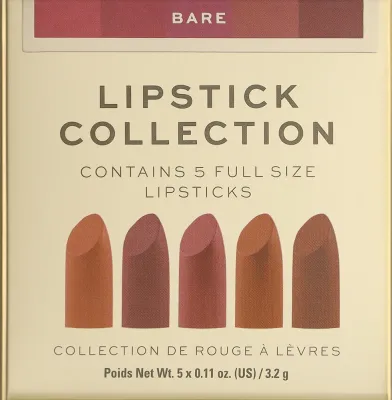 Набор помад Revolution Pro Lipstick Collection Bare пять нюдовых оттенков 5x3,2 г
