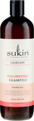 Шампунь Sukin Volumising для объёма волос, с папайей, манго и ананасом, 500 мл