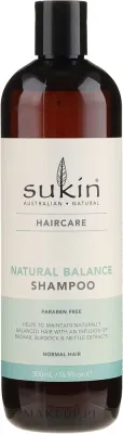 Шампунь Sukin Natural Balance балансирующий для нормальных волос, с лопухом и баобабом, 500 мл