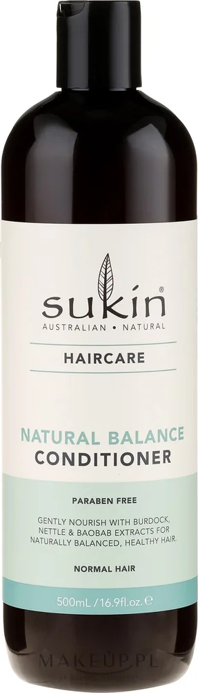 Балансирующий кондиционер для нормальных волос Sukin Natural Balance Conditioner с крапивой и хвощом, 500 мл/ Сьюкин