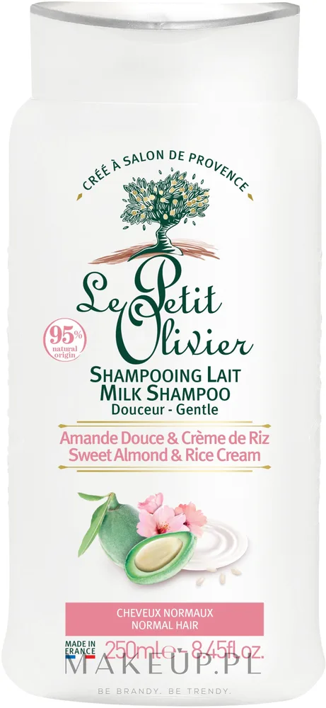 Шампунь Le Petit Olivier Sweet Almond & Rice Cream молочный для нормальных волос, 250 мл
