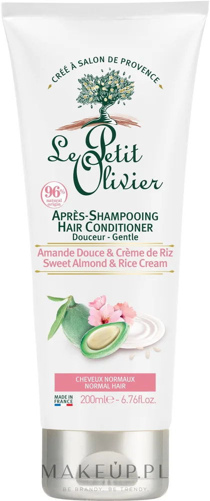 Кондиционер для нормальных волос Сладкий миндаль и рисовые сливки Le Petit Olivier Sweet Almond & Rice Cream Hair Conditioner, 200 мл