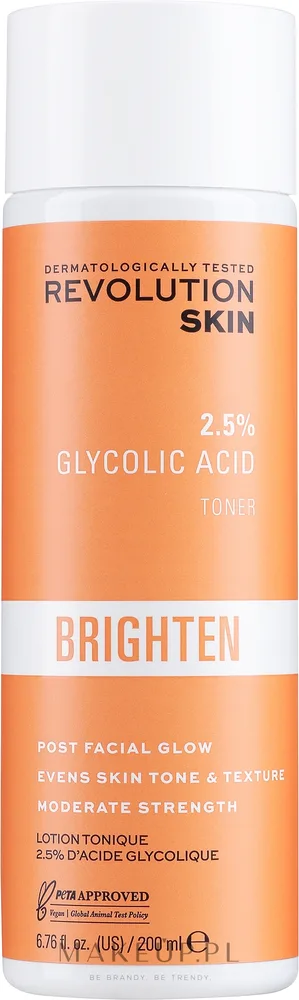 Очищающий тоник Revolution Skincare с 2,5% гликолевой кислотой и алоэ, 200 мл