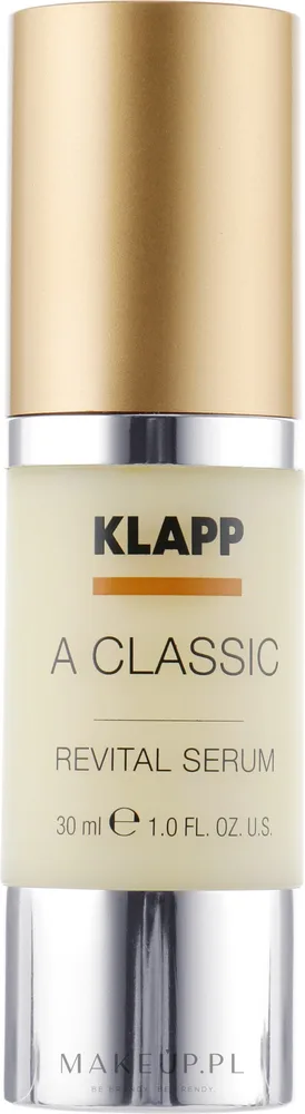 Сыворотка для лица Klapp A Classic Revital регенерирующая с витамином A гиалуроновой кислотой и пантенолом 30 мл