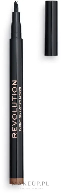 Карандаш для бровей Makeup Revolution Micro Brow Pen в формате ручки, с трёхточечным наконечником, 1 мл, оттенок Medium