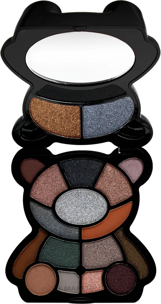 Палетка теней для век I Heart Revolution Teddy Bear Palette Jett 18 оттенков