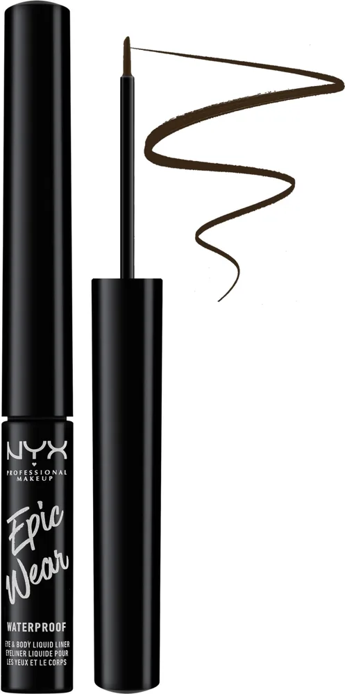 NYX Professional Makeup Wodoodporny eyeliner w płynie - Подводка для глаз NYX Epic Wear Liquid Liner, оттенок Brown