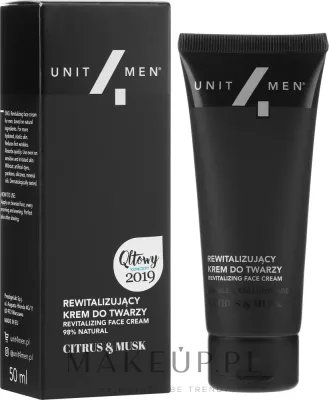 Крем для лица Unit4Men Citrus & Musk ревитализирующий мужской 50 мл