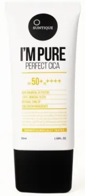 Крем для лица солнцезащитный Suntique I'm Pure Perfect Cica SPF50+ PA++++ для чувствительной кожи 50 мл