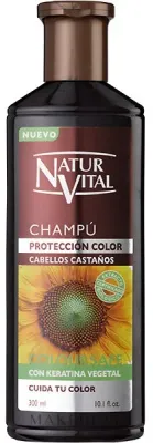 Шампунь-фиксатор цвета Natur Vital Coloursafe с хной для каштановых волос, 300 мл