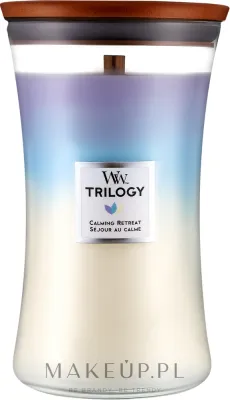 WoodWick Woodwick Hourglass Trilogy Candle Calming Retreat - Ароматическая свеча ВудВик Hourglass Trilogy Calming Retreat, 275 г