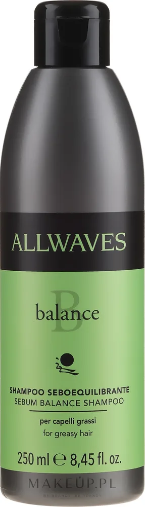Нормализующий шампунь Allwaves Balance для жирных волос с экстрактом крапивы 1000 мл