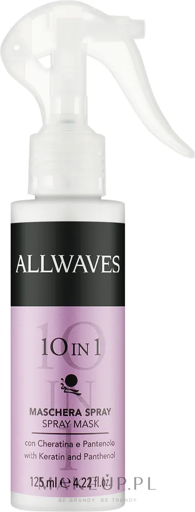 Спрей-маска Allwaves 10 in 1 Spray Mask с маслом арганы и кератином, 10 эффектов ухода, 125 мл
