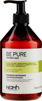 Питательный шампунь Niamh Hairconcept Be Pure для сухих и безжизненных волос с овсом 1000 мл